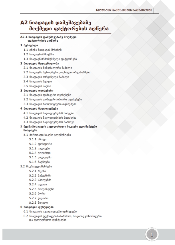 Cover of ნიადაგის დამუშავებაზე მოქმედი ფაქტორები - ფერმერი