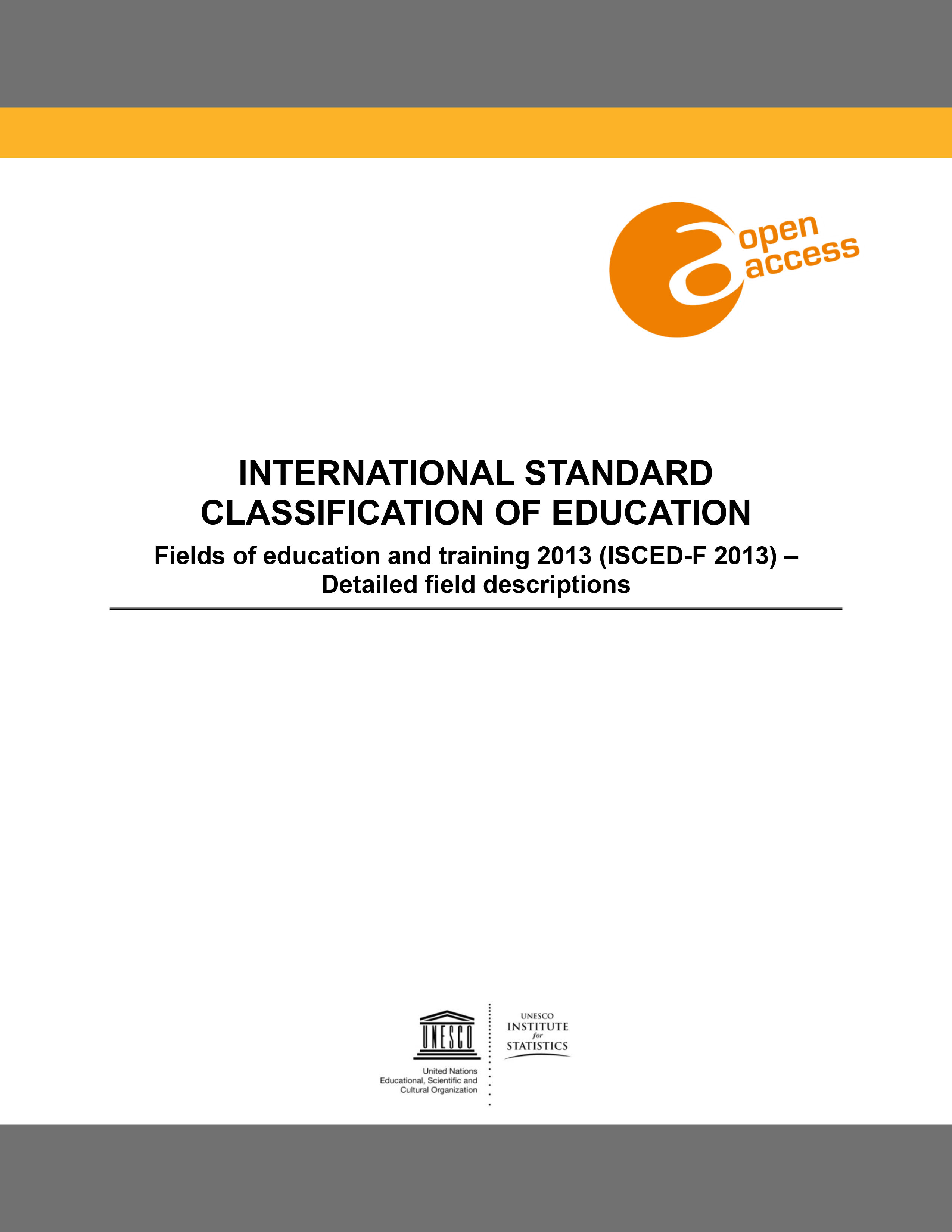 Cover of INTERNATIONAL STANDARD CLASSIFICATION OF EDUCATION